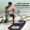 SereneLife Inflatable Stand Up Paddle Board (6 Inches Thick) with Premium SUP Accessories & Carry Bag | Wide Stance, Bottom Fin for Paddling, Surf Control, Non-Slip Deck | Youth & Adult Standing Boat view 3