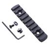 TuFok Picatinny Rail Section - Thin 0.27in Height Adapter Mount - Alumimun 9-Slot Black view 3
