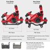 catazer MTB Road HB-100 MTB Road Line Pulling Hydraulic Disc Brake Calipers Front & Rear Mountain Bike Disc Brake E-Bike Disc Brake (1 Pair Red) view 4