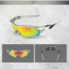 Outdoors Sunglasses Sports Sunglasses Protection Cycling Glasses with 4 Interchangeable Lenses Polarized UV400 and Myopia Sunglasses Sheet Sand for Cycling, Baseball,Fishing, Ski Running,Golf view 2
