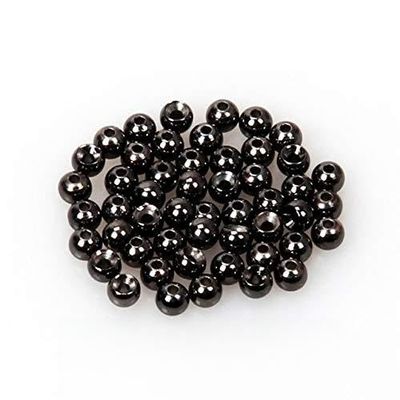 Fly Tying Material 100 Pcs Gold Copper Black Nickle Tungsten Bead Fly Tying Beads Fly Fishing Nymph Head Ball Beads - (Color: 2SB)