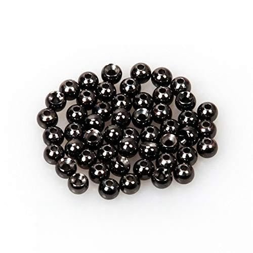 Fly Tying Material 100 Pcs Gold Copper Black Nickle Tungsten Bead Fly Tying Beads Fly Fishing Nymph Head Ball Beads - (Color: 2SB)