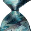 Geotae Zerun New Classic Striped Check Paisley JACQUARD WOVEN Silk Men's Tie Necktie (Striped Turquoise/Purple) view 2
