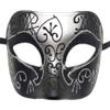 Awlsyj Mens Masquerade Mask Vintage Greek Roman Mask Venetian Party Mask Halloween Mardi Gras Mask (A Silver) view 1
