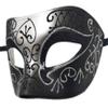 Awlsyj Mens Masquerade Mask Vintage Greek Roman Mask Venetian Party Mask Halloween Mardi Gras Mask (A Silver) view 3