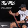 Elbow Wraps for Weightlifting (1 Pair) - 50" Elastic Elbow Braces for Weight Lifting - Elbow Support for Bench Press, Powerlifting, Fitness, & Gym Workout - Gym Elbow Straps Weightlifting (Black/Red) view 2