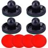 ONE250 Air Hockey Pushers and Red Air Hockey Pucks, Goal Handles Paddles Replacement Accessories for Game Tables (4 Striker, 4 Puck Pack) (Dark Blue) view 1