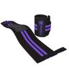 Women Wrist Wraps with Thumb Loops - 12" Professional Grade - Wrist Support Brace and Compression for Cross Training, Weight Lifting, Powerlifting, Strength Training (Black/Purple) view 3