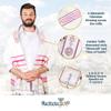 HalleluYAH Messianic Tallit Prayer Shawl 72"x 22" with Bag For Men & Women | Designed in Israel view 3