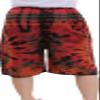 RaanPahMuang Pullstring Short Tie Dye Pants Rayon Fabric, Medium-Large, Burgundy/Dark Orange/Multi-Coloured view 2