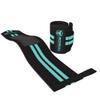 Women Wrist Wraps with Thumb Loops - 12" Professional Grade - Wrist Support Brace and Compression for Cross Training, Weight Lifting, Powerlifting, Strength Training (Black/Mint) view 3