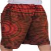 RaanPahMuang Pullstring Short Tie Dye Pants Rayon Fabric, Medium-Large, Rufous Orange/Multi-Coloured view 1