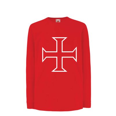 lepni.me Kids T Shirt The Knights Templar Cross Poor Fellow-Soldiers of Christ (12-13 Years Red Multi Color)