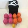BuyBocceBalls Listing - Unique Bocce Set - 107mm with Orange and Pink Balls, Black Bag view 2