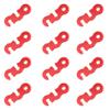 Azarxis Aluminum Alloy Paracord Tensioners Rope Adjuster, Ultralight Strong Tent Guyline Cord Adjuster Wind Rope Buckle (Red (Three-Hole Shape) - 12 Pack) view 1