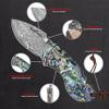 Valentines Day & Birthday Gift for Him - Premium Mini Pocket Folding Knife for Husband, Boyfriend, Father - Smooth Manual Opening, Abalone Shell Handle, Damascus Steel Blade, Luxury Gift Box view 4