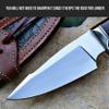 BIGCAT ROAR Predator Hunter D2 Steel - Handmade Fixed Blade Hunting Knife 10" - Walnut Wood Handle & Leather Belt Sheath - Bushcraft Camping Skinning & Survival Knife - Collector Hunter Men Gifts view 3