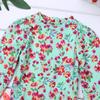 Moily Infant Baby Girls Long Sleeve Floral Ruffles One Piece Swimsuit Rash Guard Shirts Bathing Suit Light Green 18-24 Months view 3