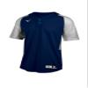 Mizuno Aerolite 2-Button Baseball Jersey, Navy-Grey, Large view 1