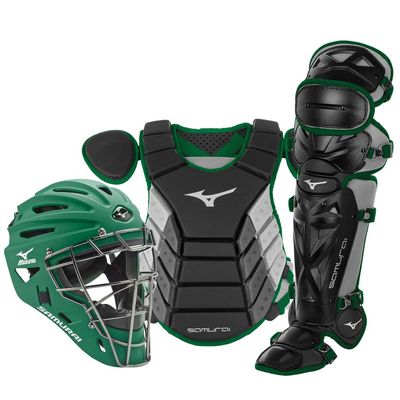 Mizuno Samurai Adult Baseball Boxed Catcher's Gear Set , Black-Forest, 15" Men's Adult