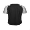 Mizuno Youth Aerolite 2-Button Baseball Jersey, Black-Grey, Large view 2