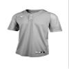 Mizuno Youth Aerolite 2-Button Baseball Jersey, Grey, X-Large view 1