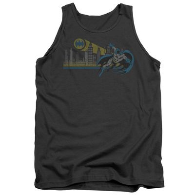 Dc Gotham Retro Unisex Adult Tank Top for Men and Women, 2X-Large Charcoal