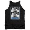 Trevco Forrest Gump Stupid is Unisex Adult Tank Top for Men and Women, 2X-Large Black view 1