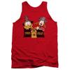 Garfield Trick Or Treat Unisex Adult Tank Top for Men and Women, 2X-Large Red view 1