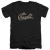 Chevrolet Chevy Script Unisex Adult V-Neck T Shirt for Men and Women, 2X-Large Black view 1