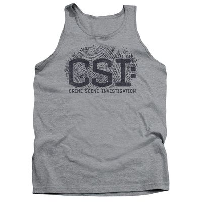Csi Distressed Logo Unisex Adult Tank Top for Men and Women, 2X-Large Athletic Heather