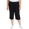 Alfred Dunner womens Plus-size Allure Clam Digger Capri Casual Pants, Black, 16 Plus view 3