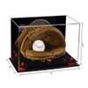 Better Display Cases Acrylic Baseball Catchers Glove Display Case with Mirror and Red Risers (A011/V16) view 2