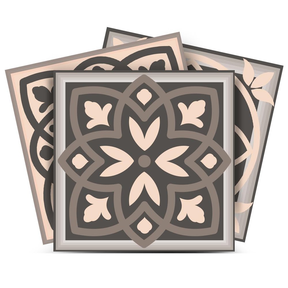 DIY Tile Fireplace Makeover Heat-Resistant Sticker Decals Simple and Mess-Free Peel & Stick Tile Stickers Art Design Home Decor (Scandinav Fireplace, 25)