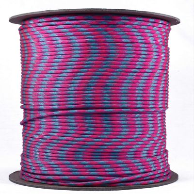 10', 25', 50', 100, 250', 1000' Hanks of Parachute 550 Cord Type III 7 Strand Paracord - Cotton Candy - 1000 Foot Spools
