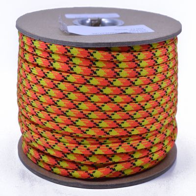 10', 25', 50', 100' Hanks, 250 ft Spool, 1000 Ft Spool of Parachute 550 Cord Type III 7 Strand Paracord - Atomic - 250 Foot Spool