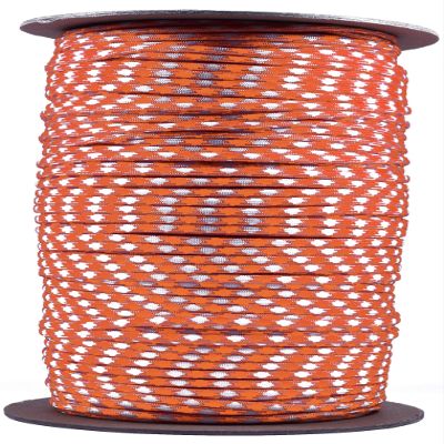 10', 25', 50', 100' Hanks, 250 ft Spool, 1000 Ft Spool of Parachute 550 Cord Type III 7 Strand Paracord - Creamsicle - 1000 Foot Spool