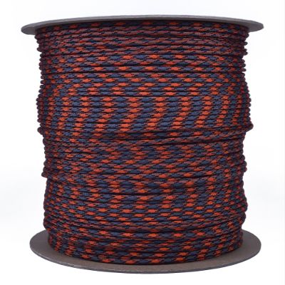 10', 25', 50', 100' Hanks, 250 ft Spool, 1000 Ft Spool of Parachute 550 Cord Type III 7 Strand Paracord - Orange Gray - 1000 Foot Spool