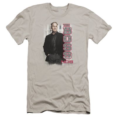 NCIS The Boss Unisex Adult Canvas Brand T Shirt for Men and Women, 2X-Large Silver