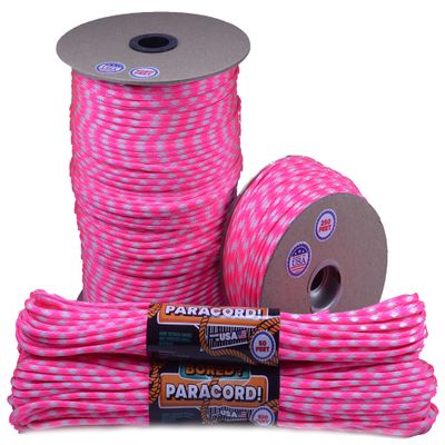 10', 25', 50', 100' Hanks, 250 Ft and 1000Ft Spools of Parachute 550 Cord Type III 7 Strand Paracord - Fashionista - 1000 Ft Spool