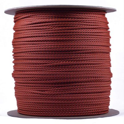 10', 25', 50', 100' Hanks, 250 ft Spool, 1000 Ft Spool of Parachute 550 Cord Type III 7 Strand Paracord - Orange Diamonds - 1000 Foot Spool