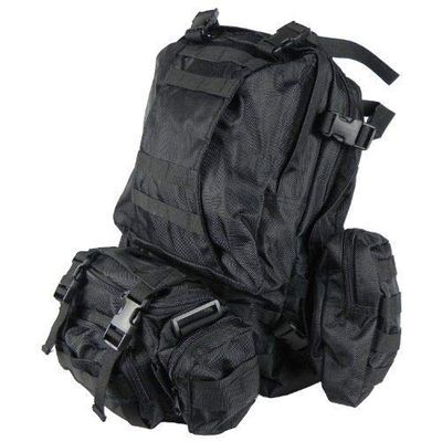 Ant Enterprises 3 Day Assault Pack Black Special Ops Backpack Military MOLLE Rucksack (Heavy Duty)