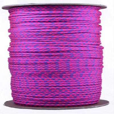10', 25', 50', 100' Hanks, 250 Ft and 1000Ft Spools of Parachute 550 Cord Type III 7 Strand Paracord - Razzmatazz - 1000 Ft Spool
