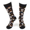 Urban Peacock Men's Novelty Fun Crew Socks Multiple Patterns! (Coffee Cups - Black, 2 Pair) view 1