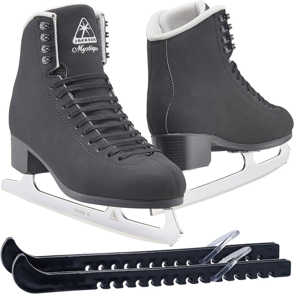 Jackson Ultima Mystique JS1595 / Figure Ice Skates for Men and Boys/Width: Medium/Size: Toddler 8 (Kid's) Bundle with Guardog Skate Guards