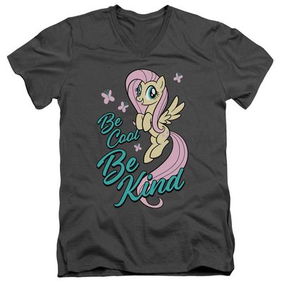 My Little Pony Tv Be Kind Unisex Adult V-Neck T Shirt for Men and Women, X-Large Charcoal