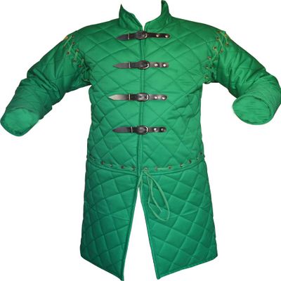 Medieval Arthur Full Sleeve Gambeson with Tasset ABS (Black, L-Upto Chest 44 Inch)