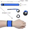 AMNQUERXUS LED Slap Bracelets Light Up Armbands Glow in The Dark Fashing Wristbands Wrist Bands Safety Reflective Running Gear Gifts for Runners Walkers Walking Jogging, Fits Men Women (2-Blue) view 3