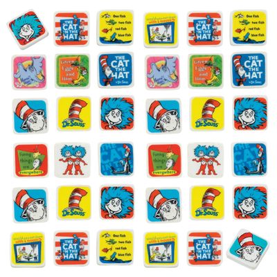 Fun Express - Dr. Seuss Character Erasers - Stationery - Pencil Accessories - Erasers - 60 Pieces