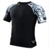 Men's Splice UV Sun Protection UPF 50+ Skins Rash Guard Short Sleeves(Wolf,2XL) view 1